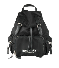 Medium Logo Backpack, Nylon, Black, MIR, 3*